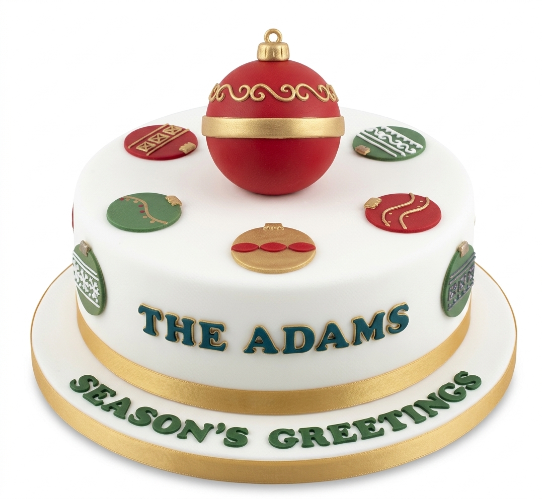 Festive Bauble Christmas Cake