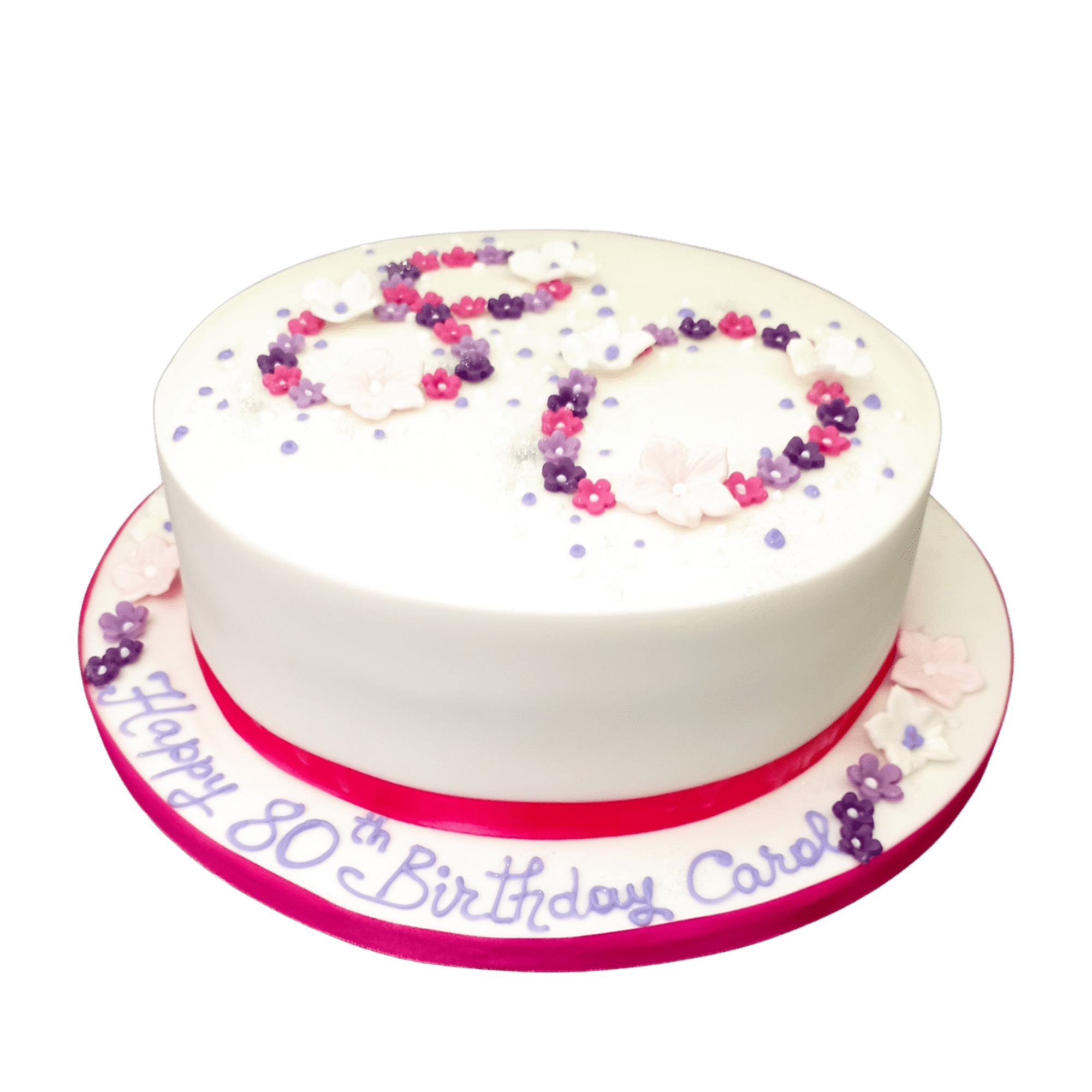 80th Female Birthday Cake