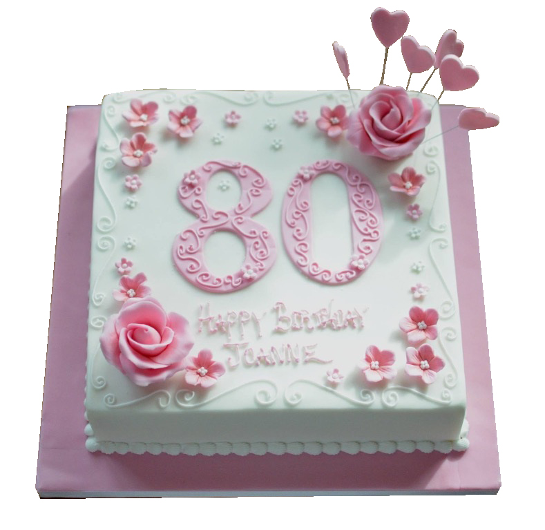 80th female birthday cakes