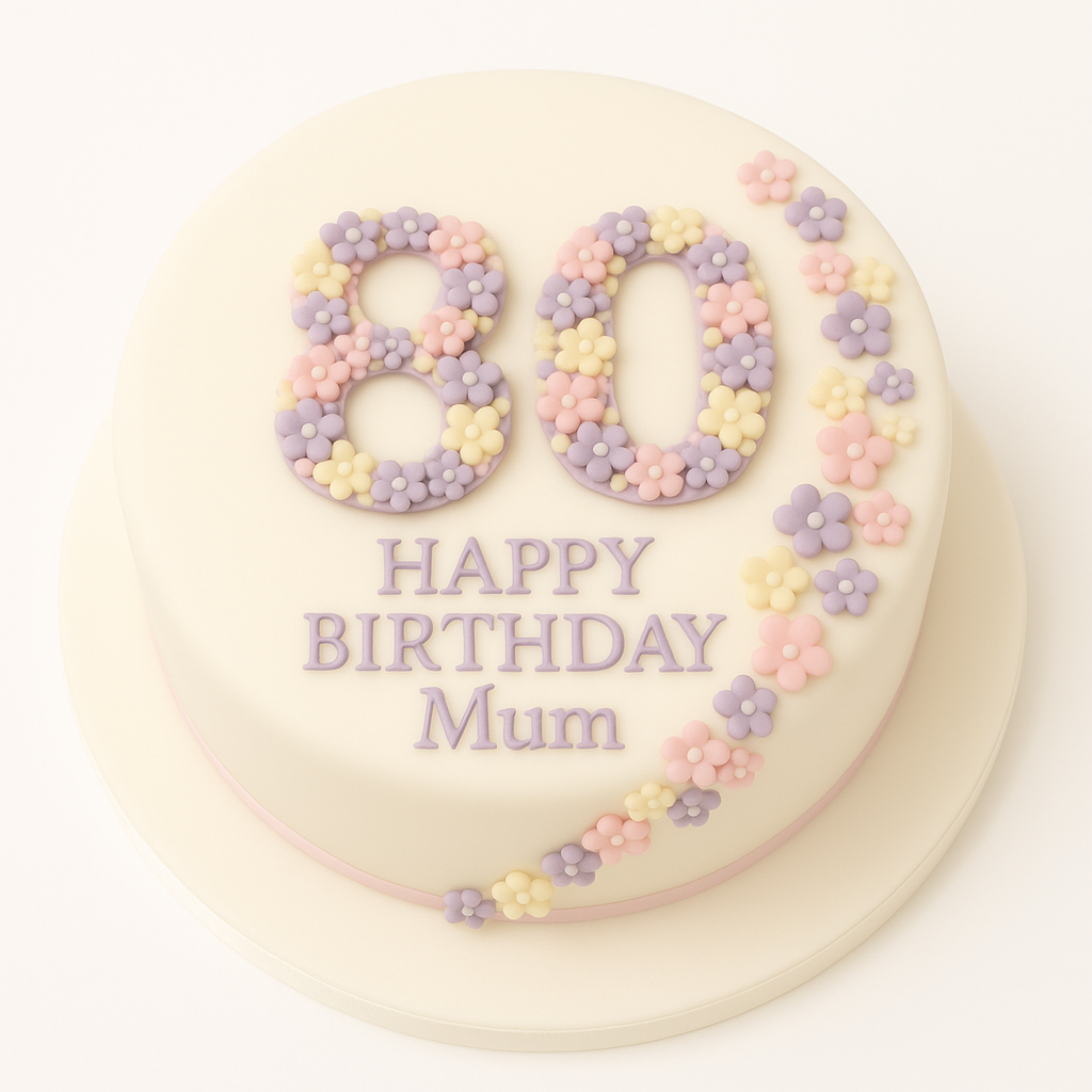 80th Mothers Birthday Cake