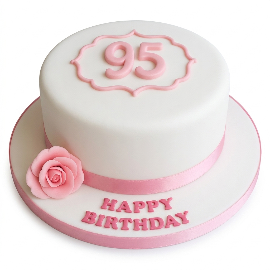 Elegant Floral Birthday Cake for Her with Custom Age