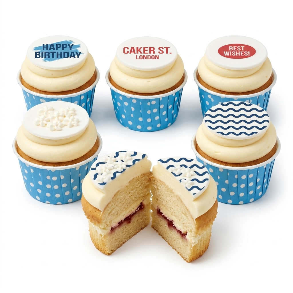 Personalised Message Birthday Cupcakes