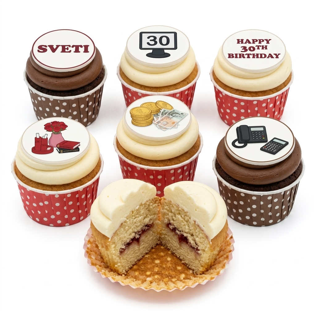 Personalised Adult Birthday Cupcakes