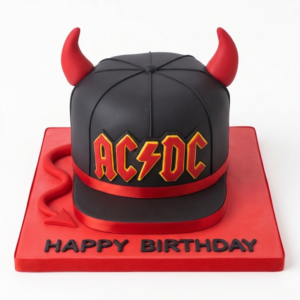 AC/DC Rock Band Birthday Cake
