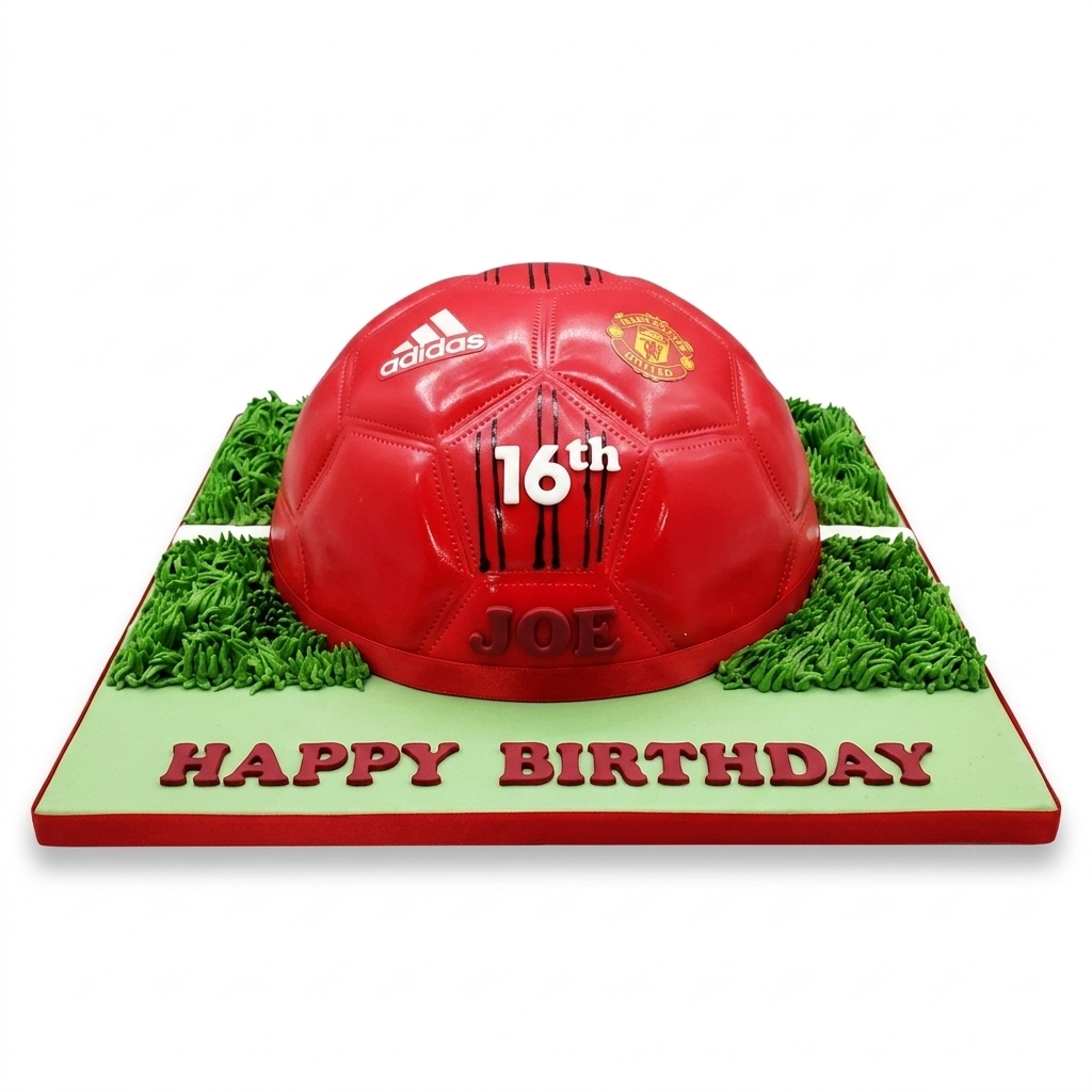 Manchester United Football Birthday Cake