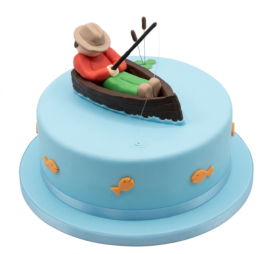 Fishing Birthday Cake for Him