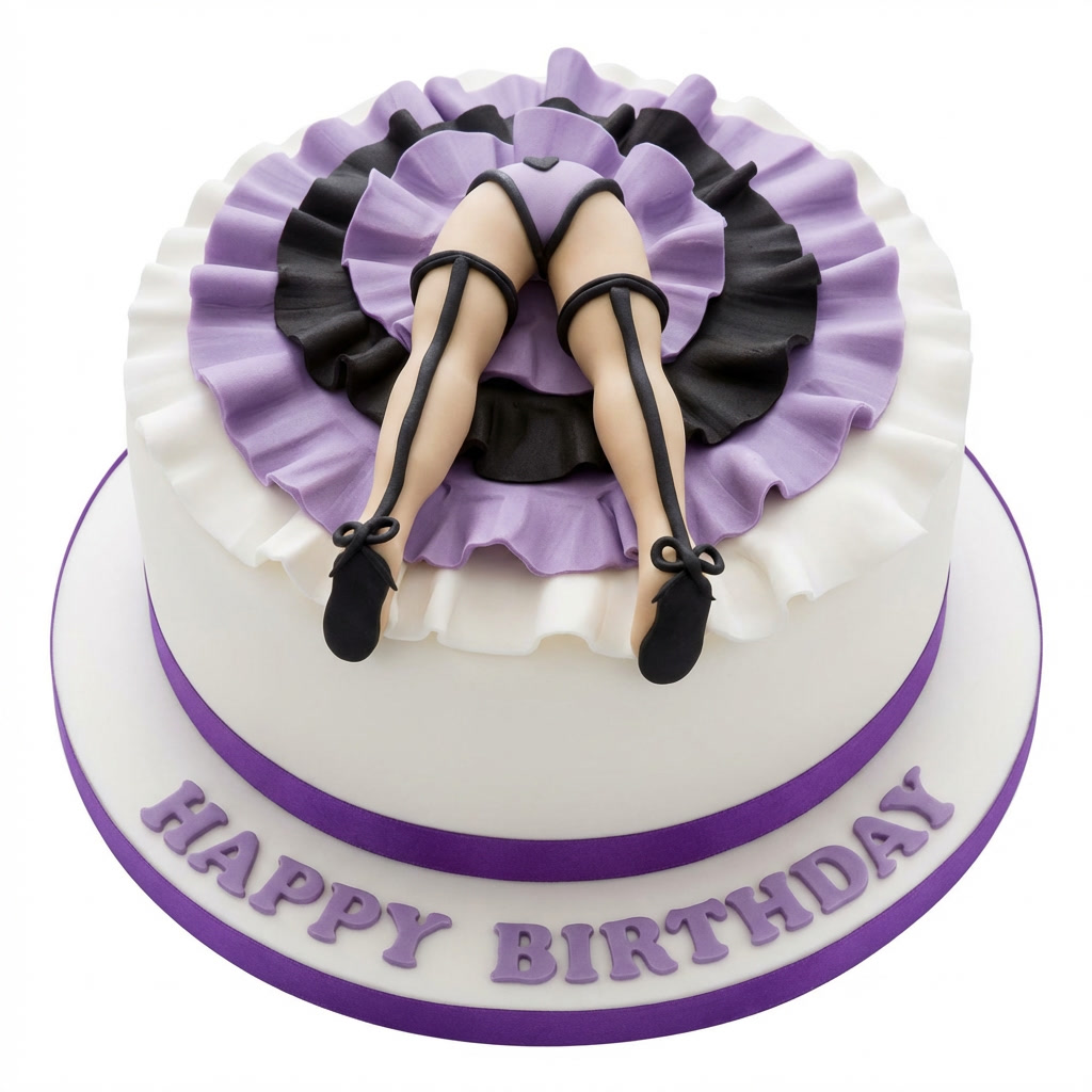 Adult Legs & Skirt Novelty Birthday Cake