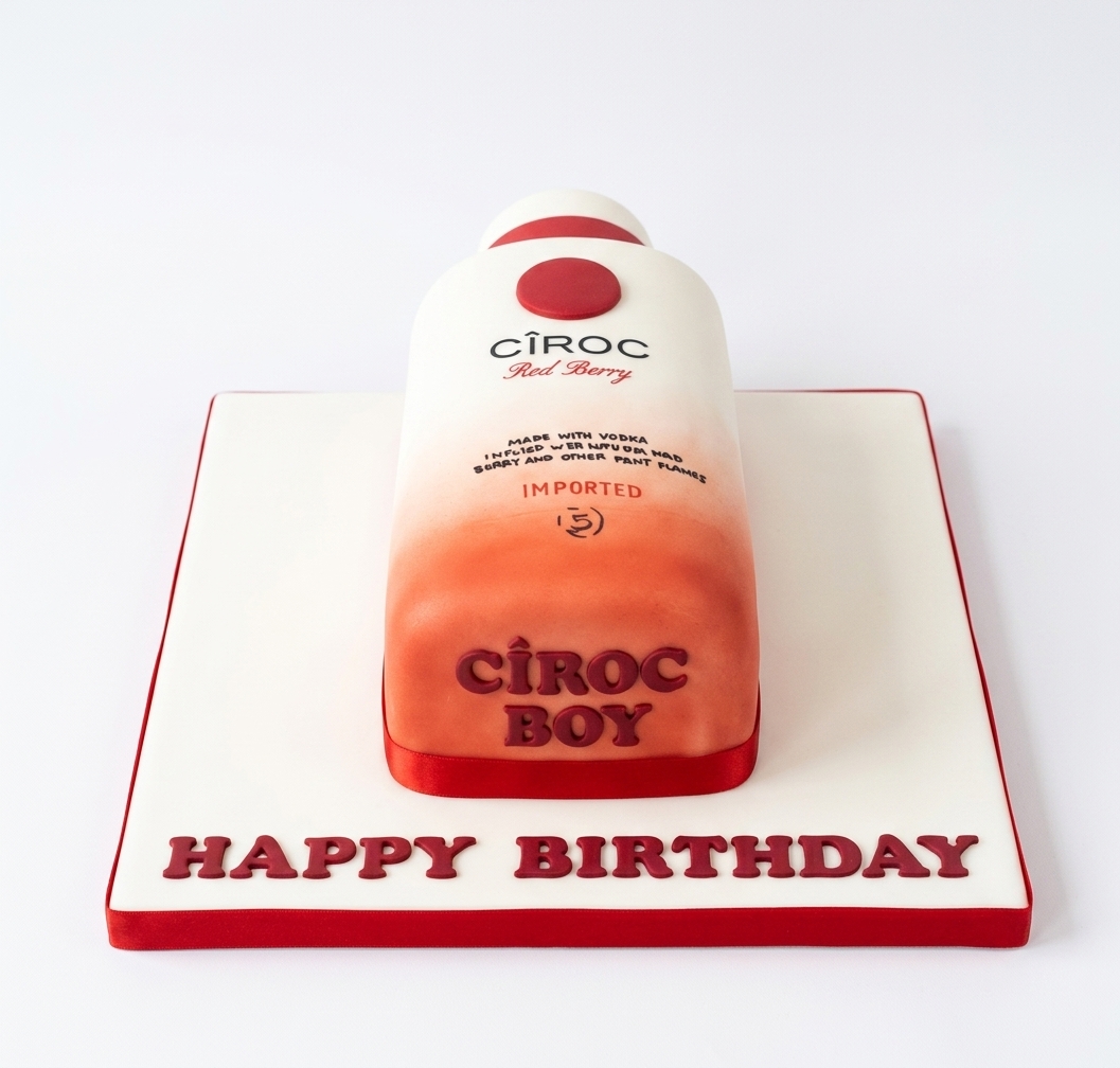 Ciroc Red Berry Bottle Birthday Cake