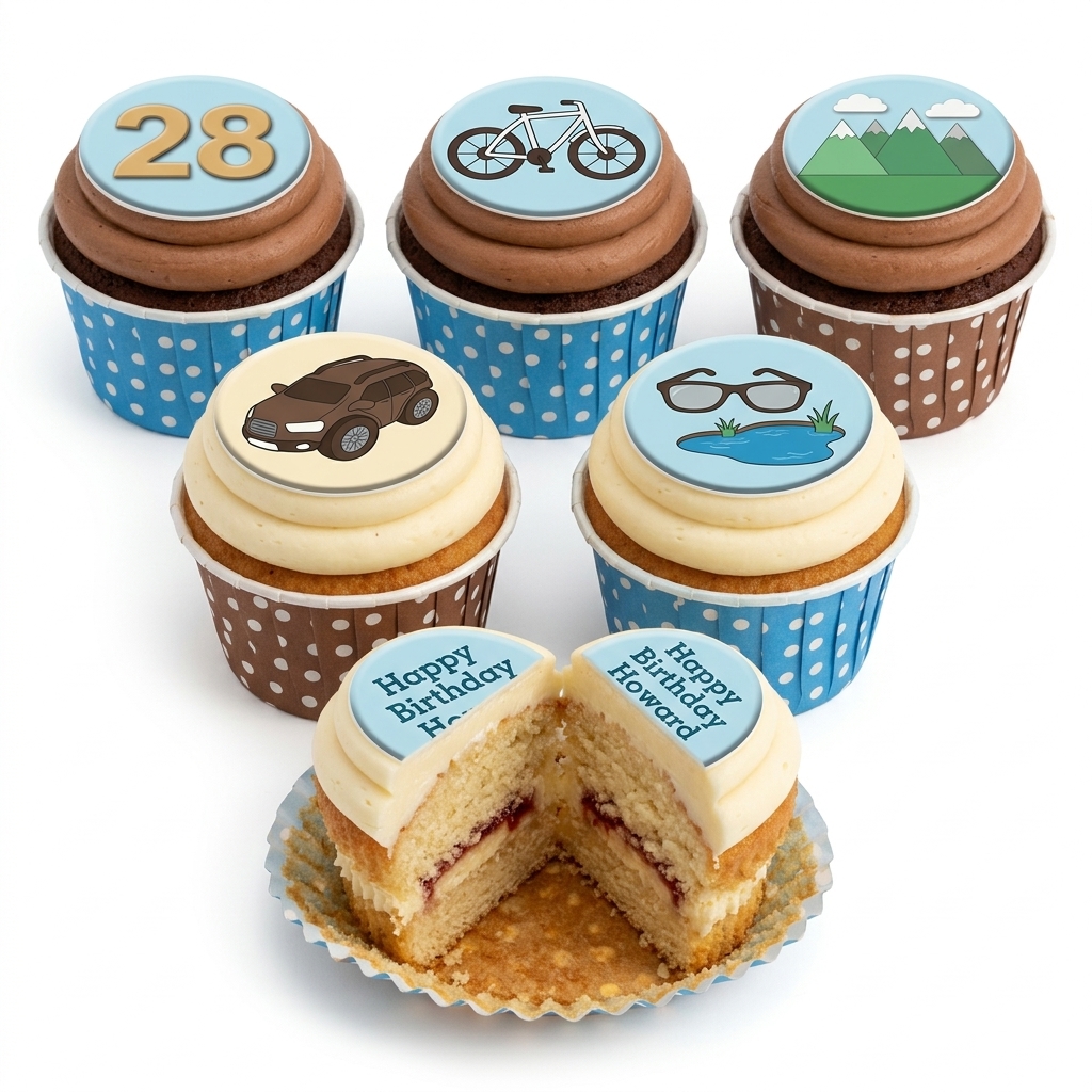 Hobbies & Interests Birthday Cupcakes for Him