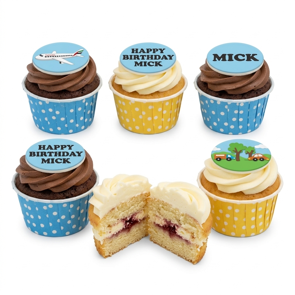 Transport Theme Birthday Cupcakes
