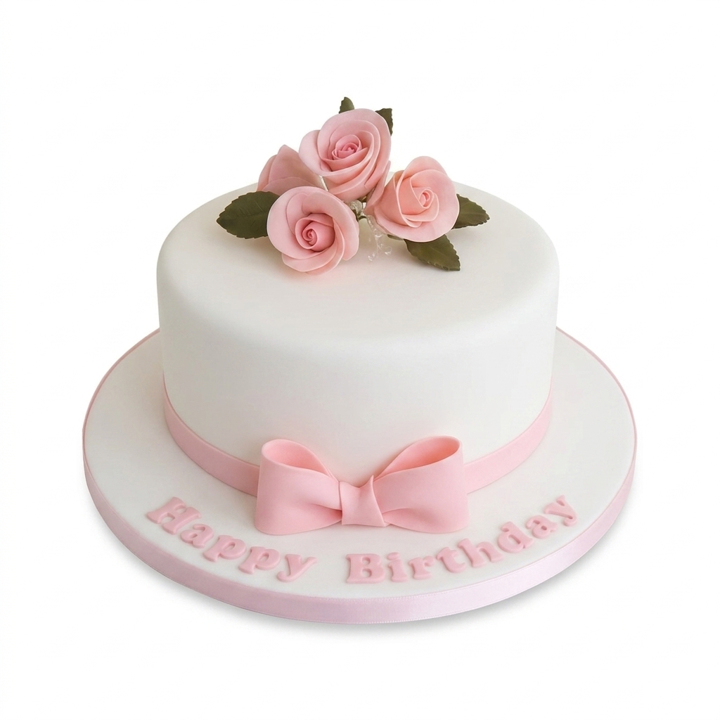 Floral Rose Birthday Cake for Her