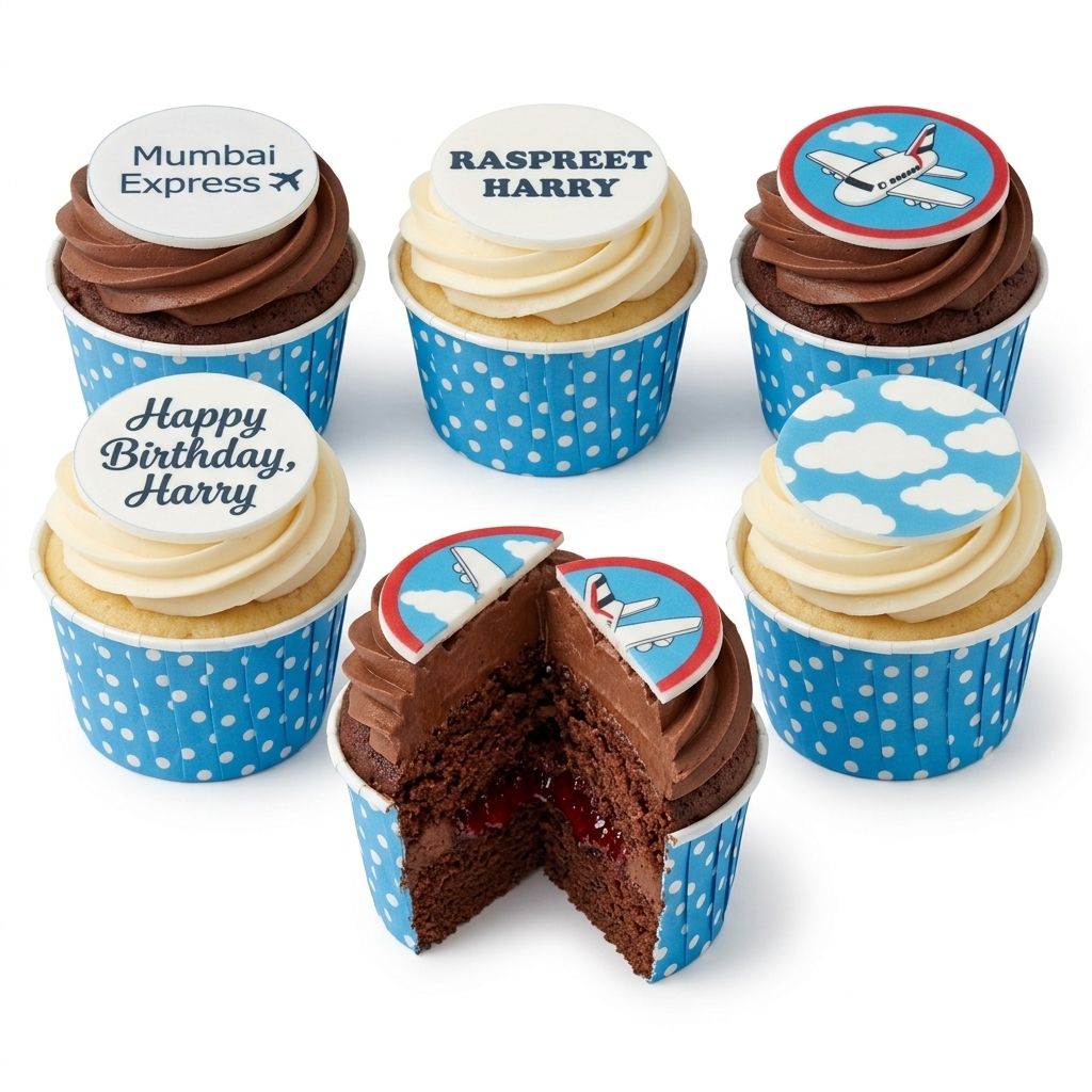 Aeroplane Birthday Cupcakes