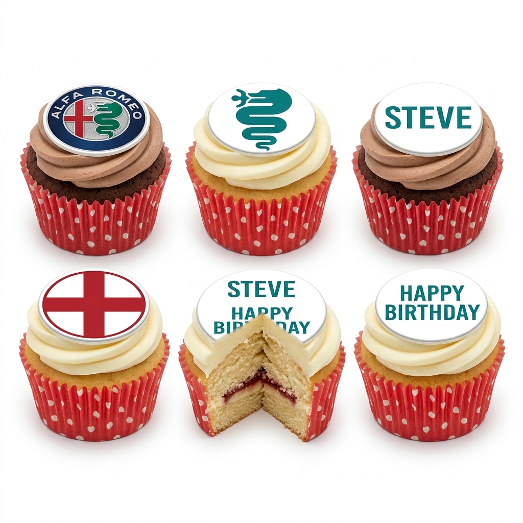 Sports Theme Birthday Cupcakes for Him with Custom Toppers