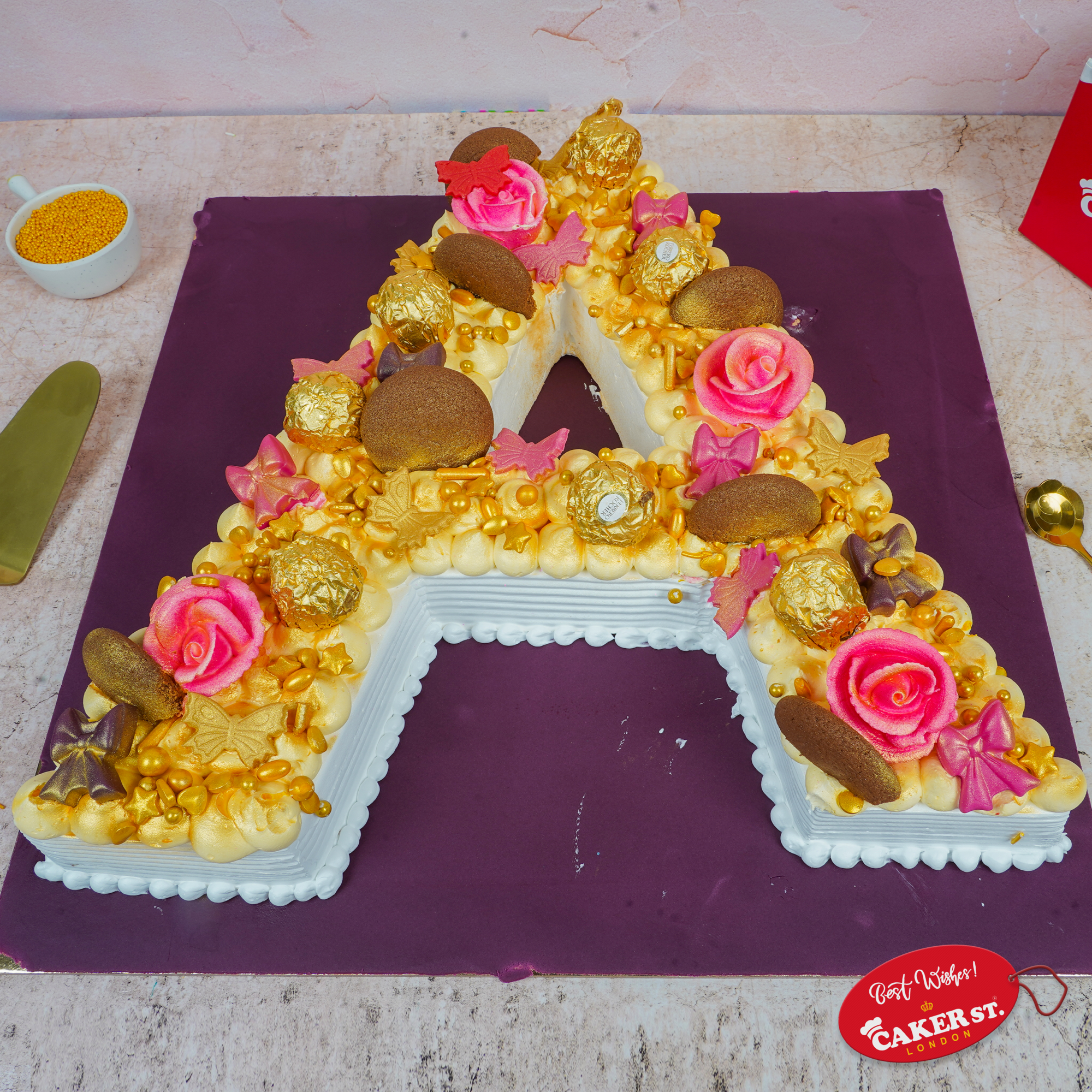 Alphabet B  ferro Rocher Cake