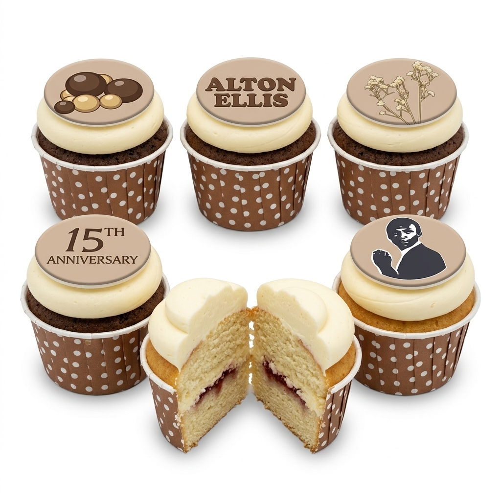 Elegant Anniversary Cupcakes with Custom Toppers
