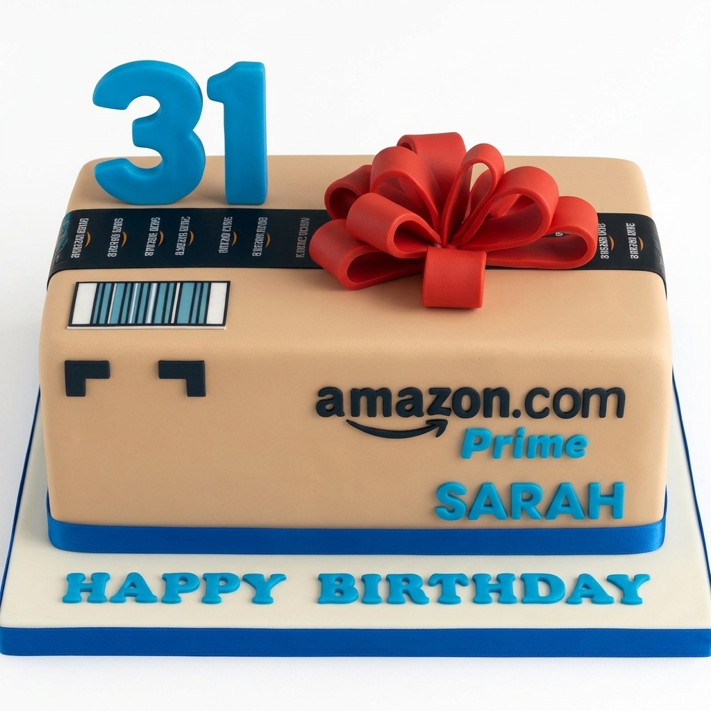 Amazon Prime Delivery Box Birthday Cake