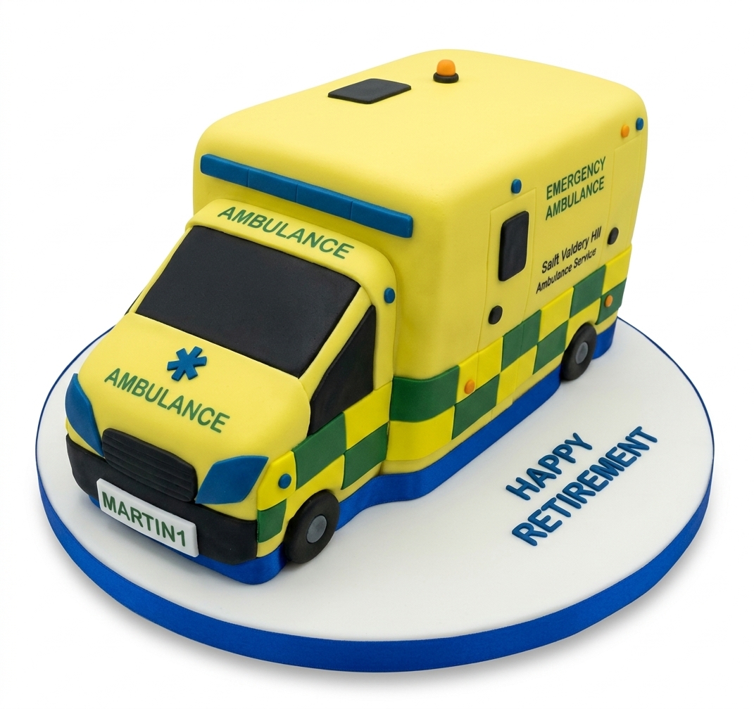 Ambulance Retirement Cake