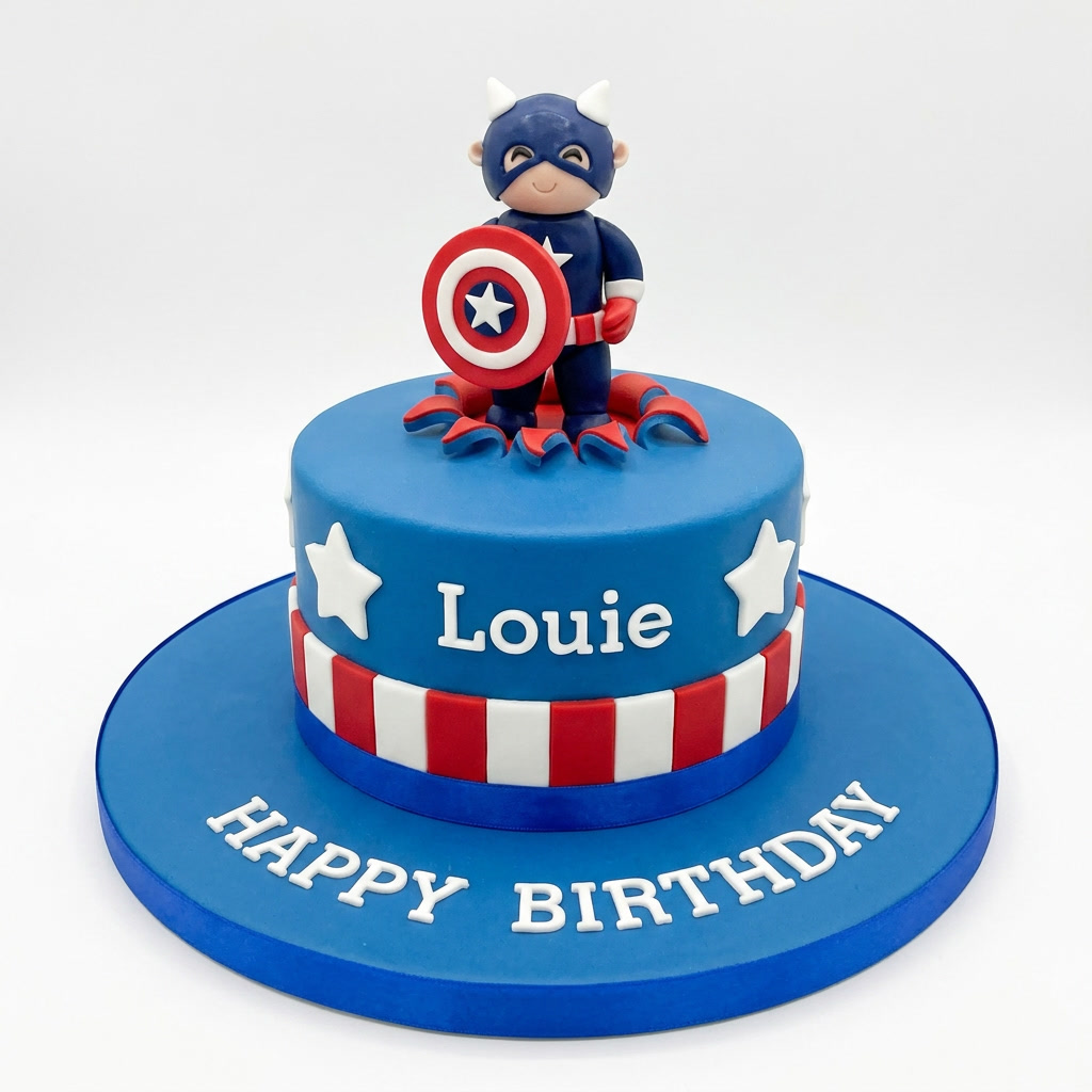 Avengers Captain America Birthday Cake