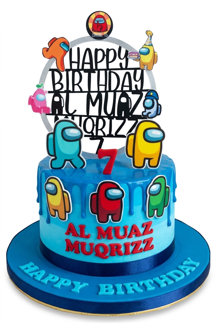 Among Us Gaming Birthday Cake