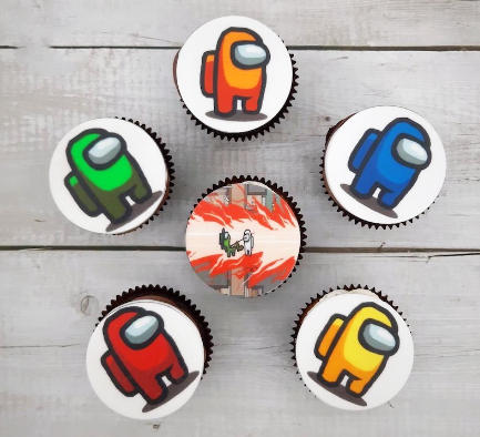 Among Us Theme Cupcakes