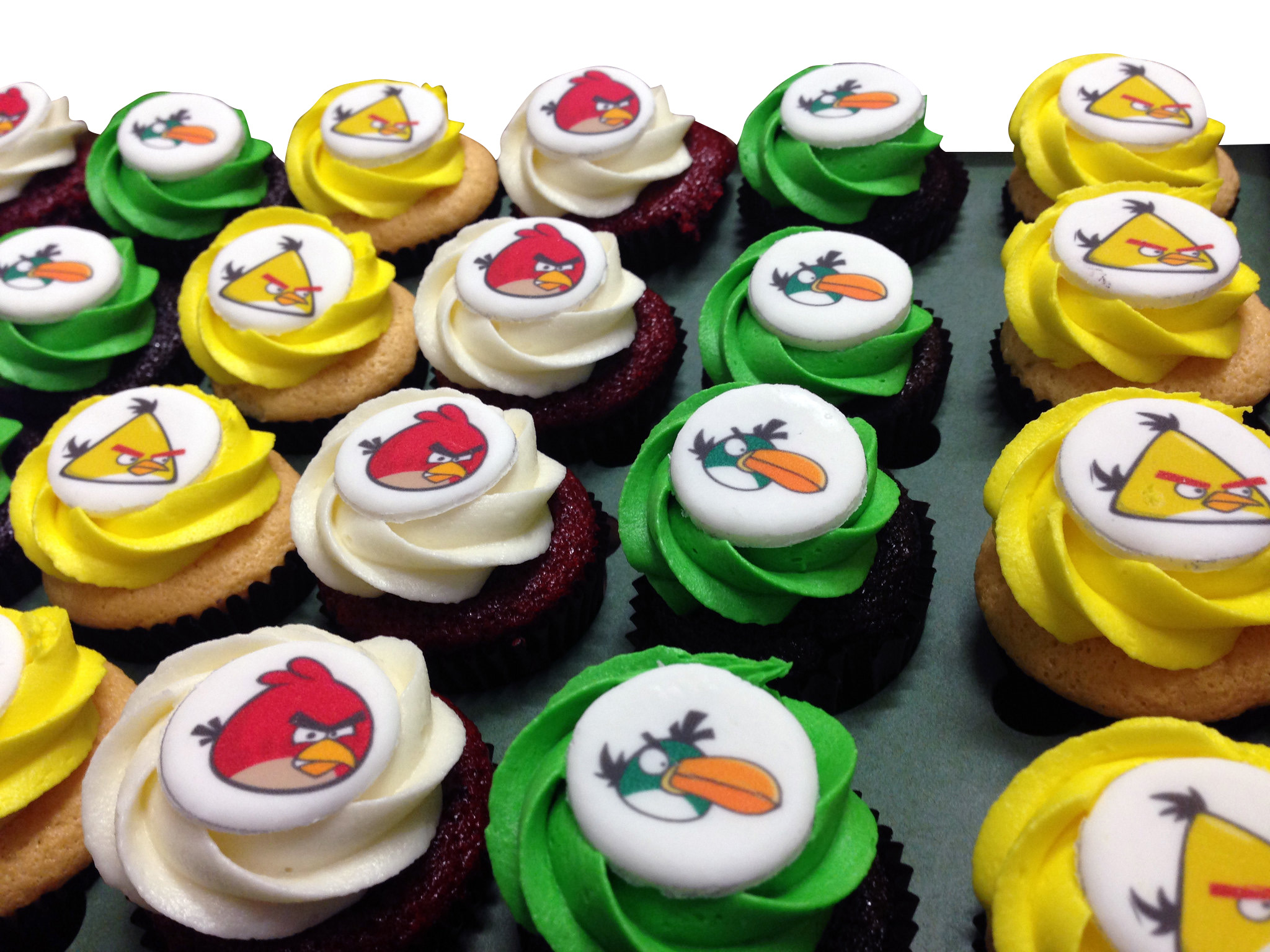 Angry Bird Theme Cupcakes - Pack of 6