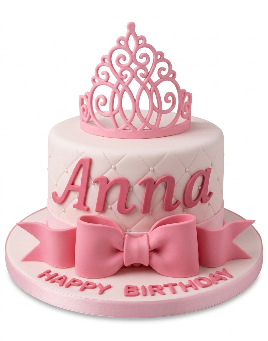 Princess Tiara Birthday Cake for Girls
