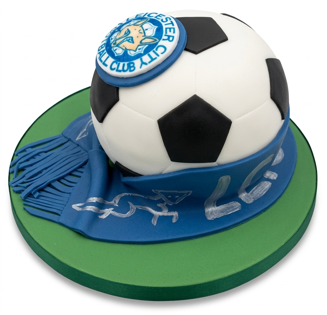 Leicester City Football Birthday Cake