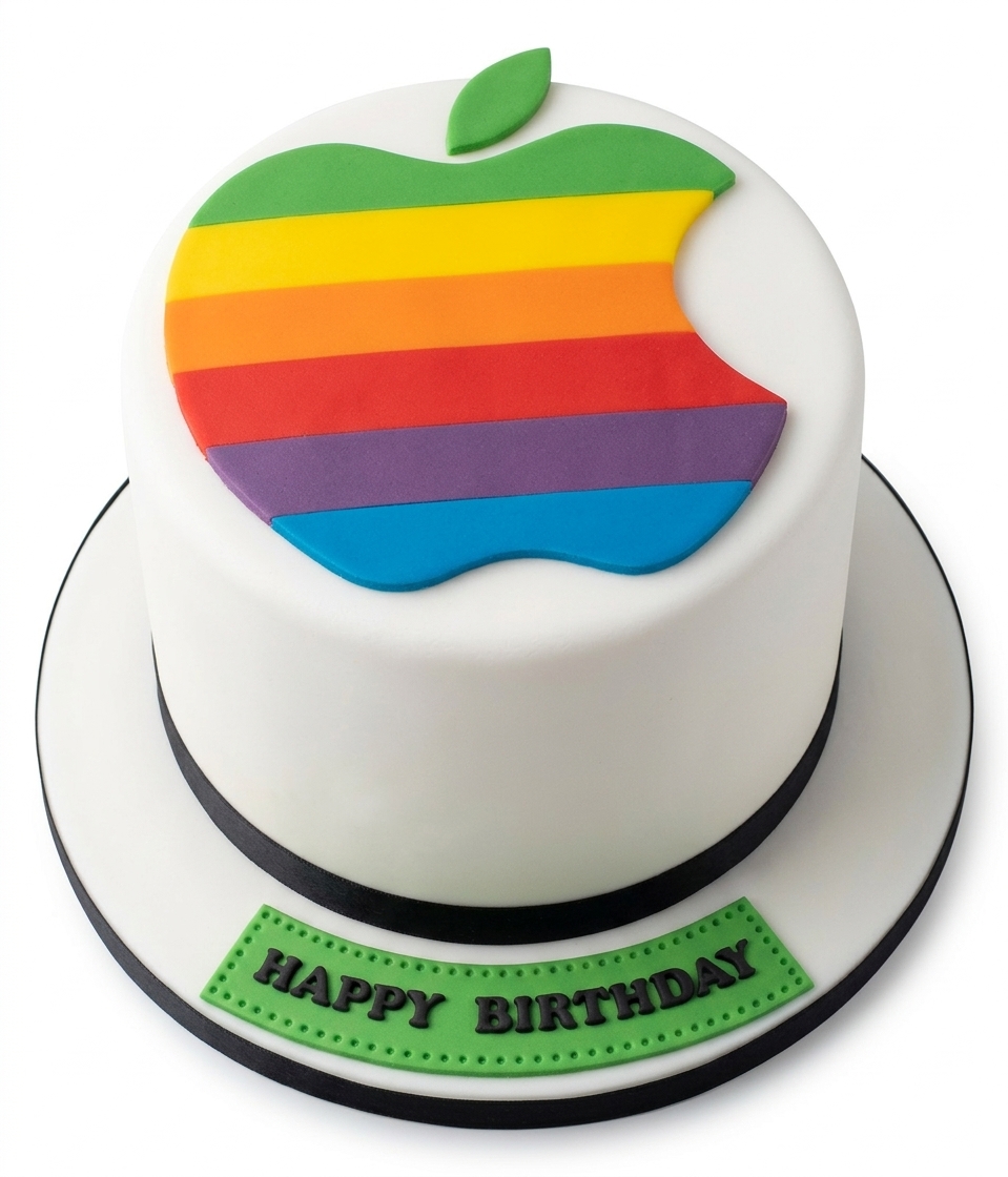 Apple Logo Birthday Cake