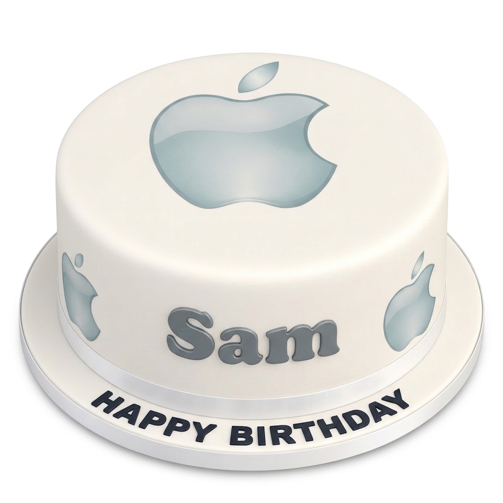 Apple Logo Birthday Cake