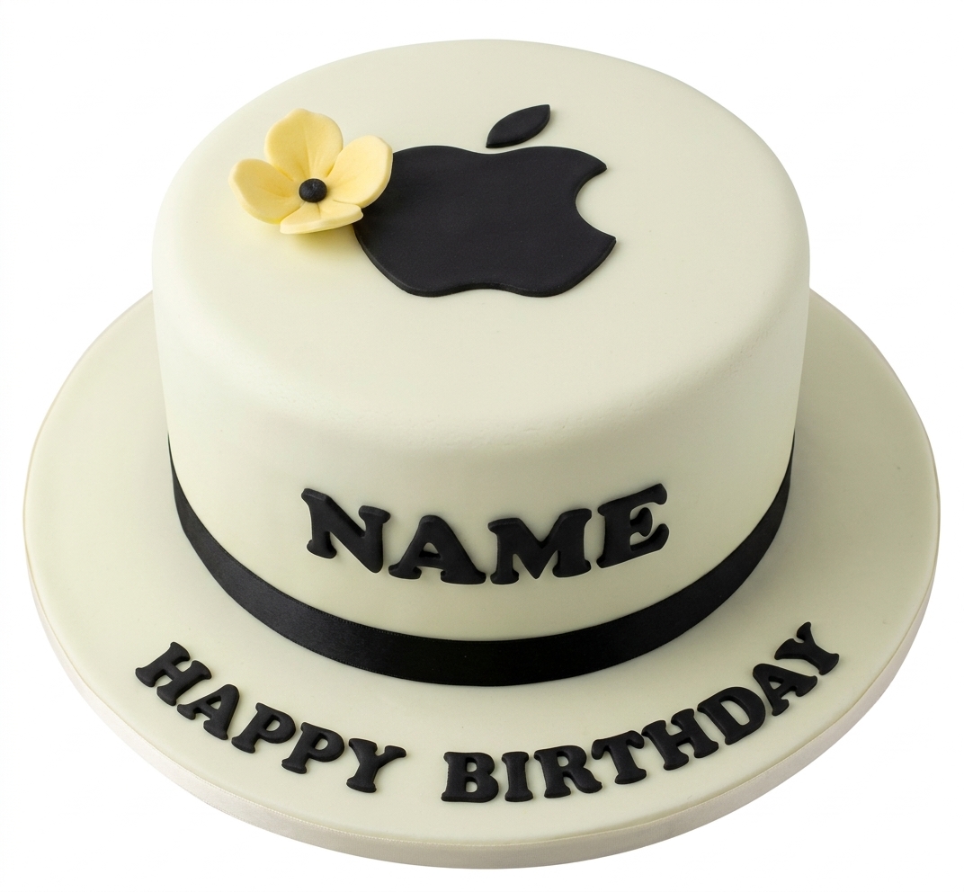 Apple Logo Birthday Cake