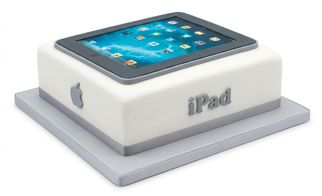 Apple iPad Theme Birthday Cake