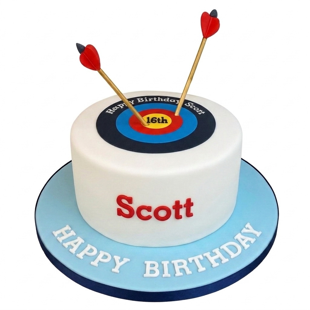 Sports Theme Archery Birthday Cake