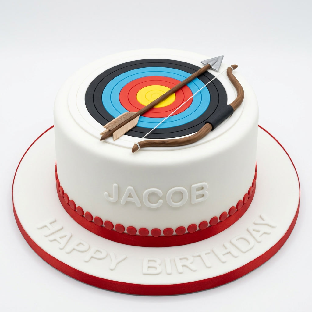 Archery Target Birthday Cake
