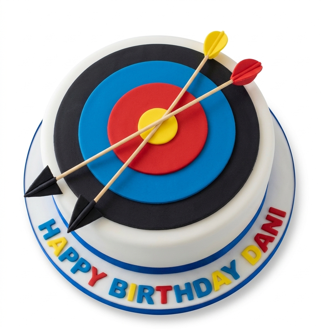 Archery Target Sports Birthday Cake