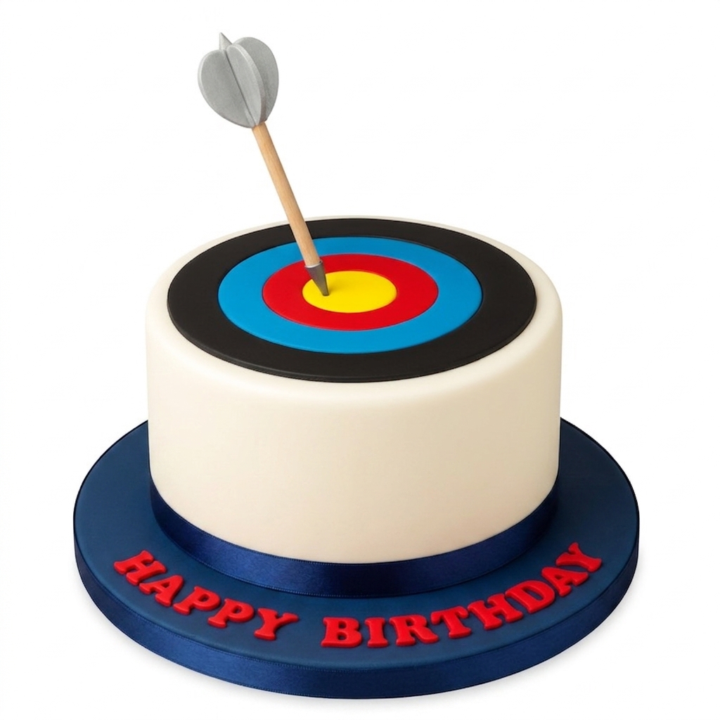 Archery Target Birthday Cake