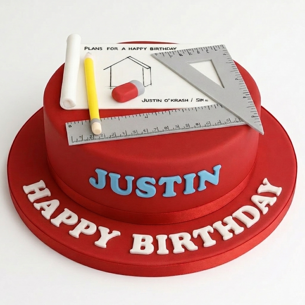 Architect Theme Birthday Cake