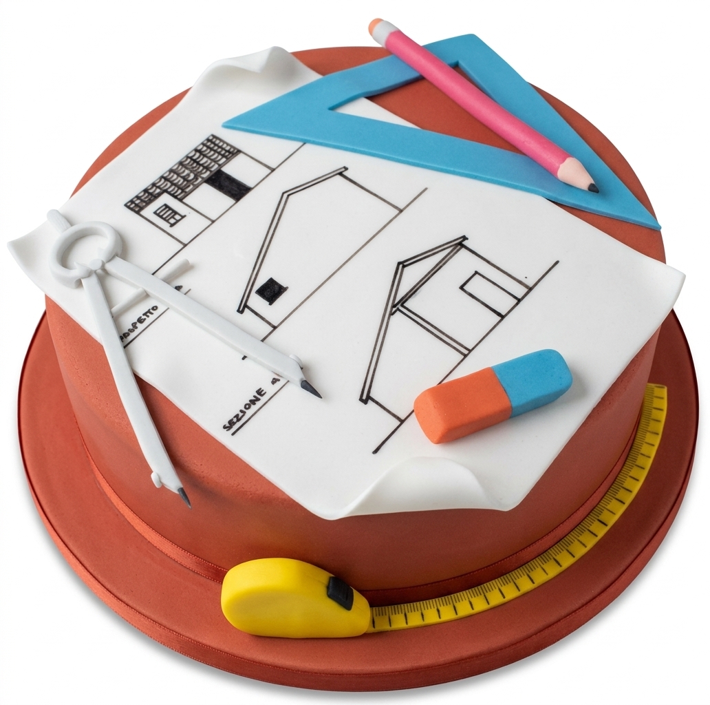 Architect Theme Birthday Cake