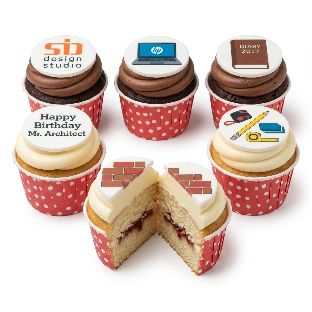 Architect Theme Birthday Cupcakes for Him