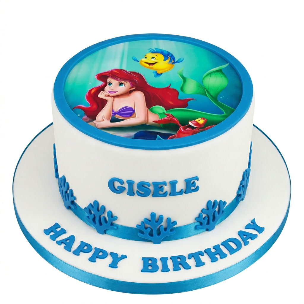 Ariel Mermaid Birthday Cake