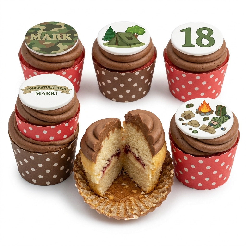 Camping Adventure Birthday Cupcakes