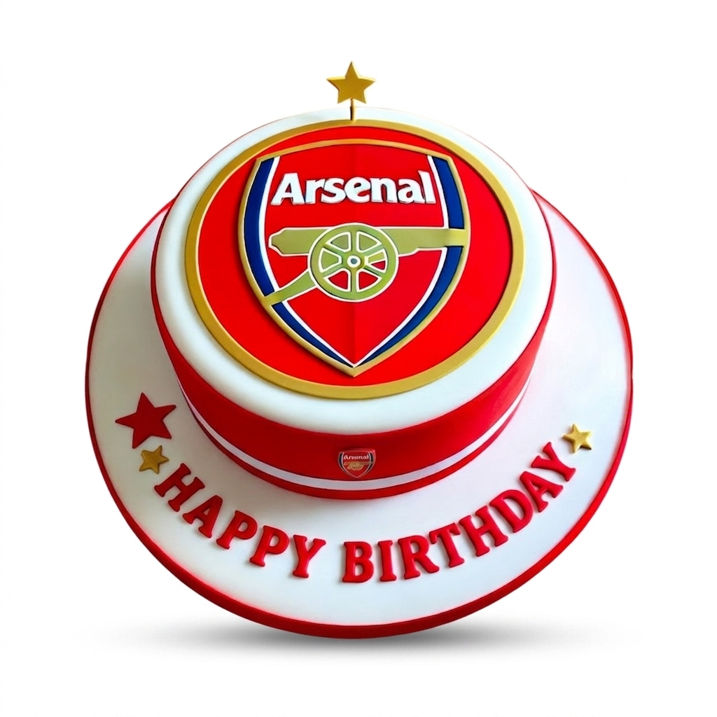 Arsenal Football Birthday Cake