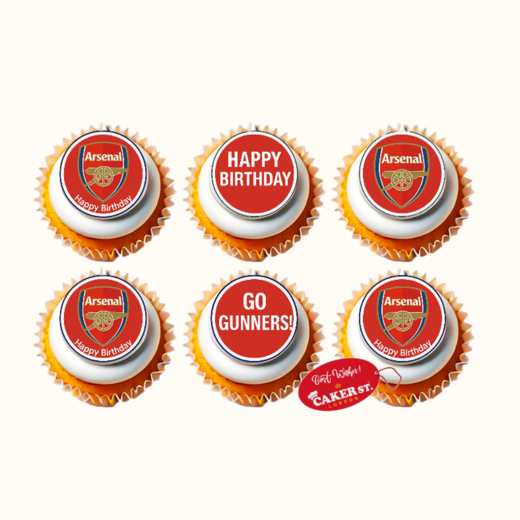 Arsenal Football Cupcakes 