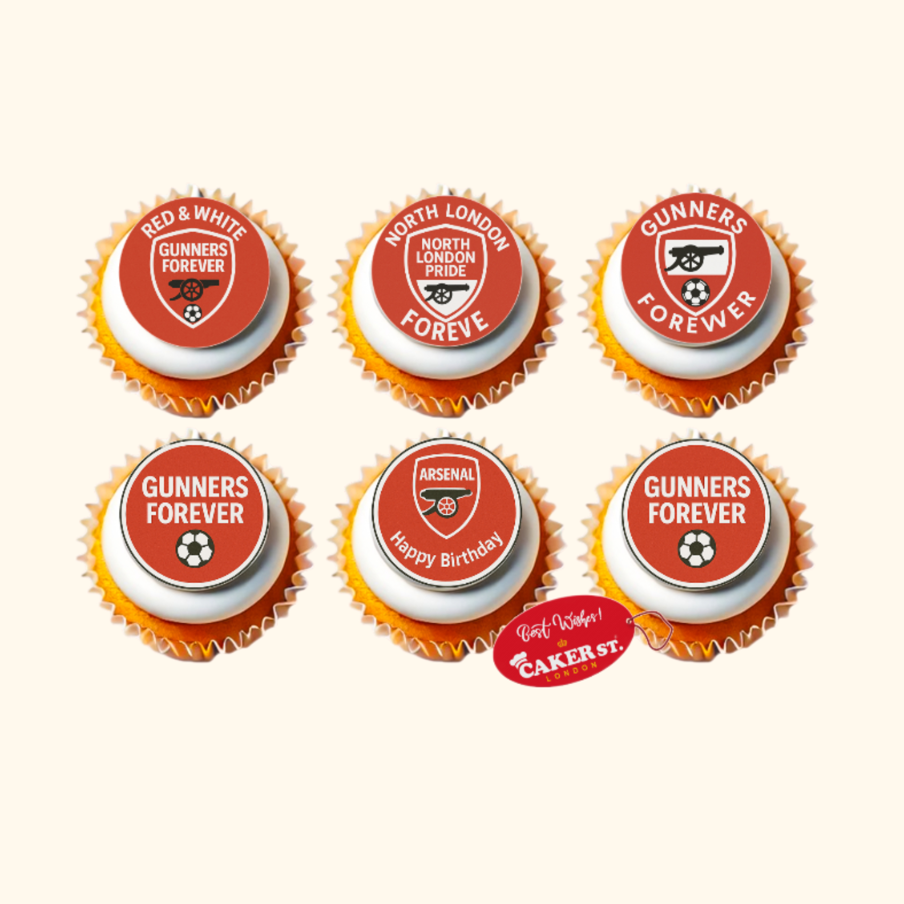 Arsenal Football Cupcakes 