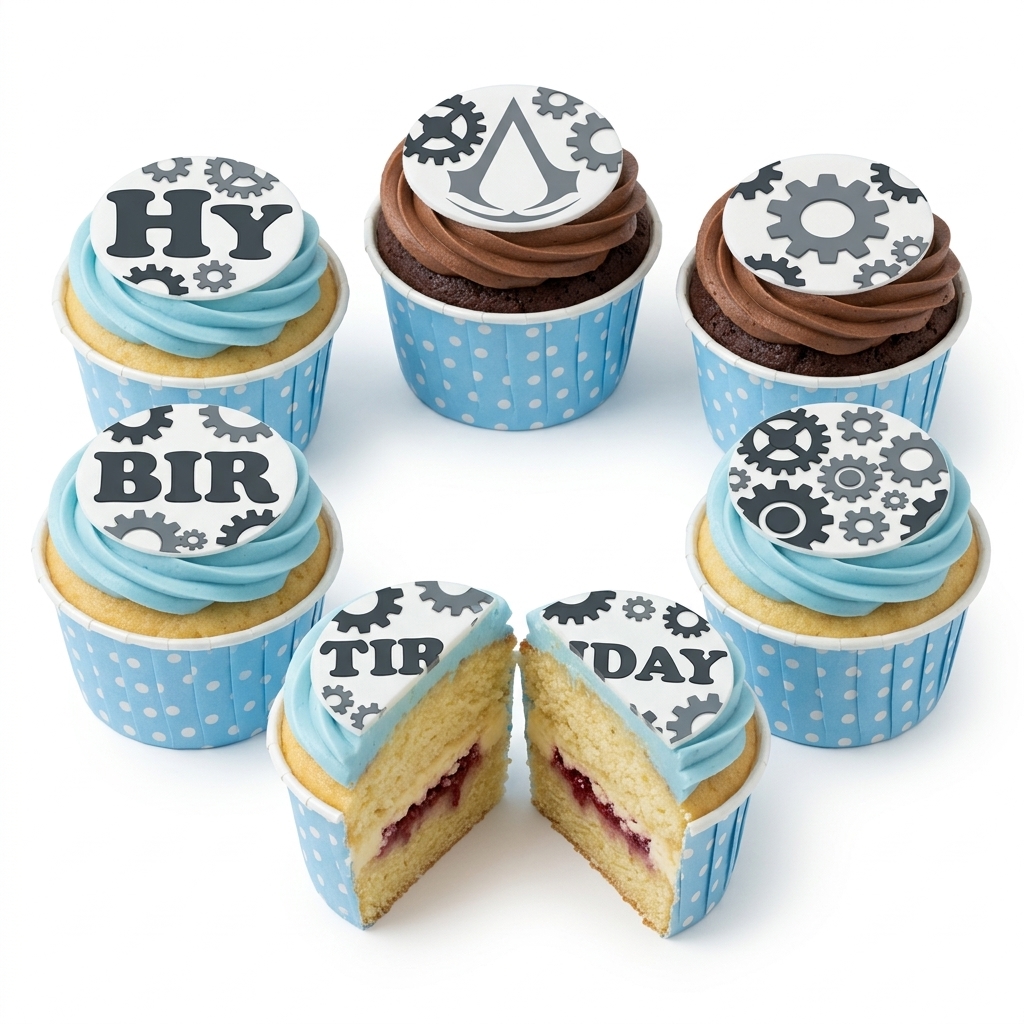 Gaming Theme Birthday Cupcakes