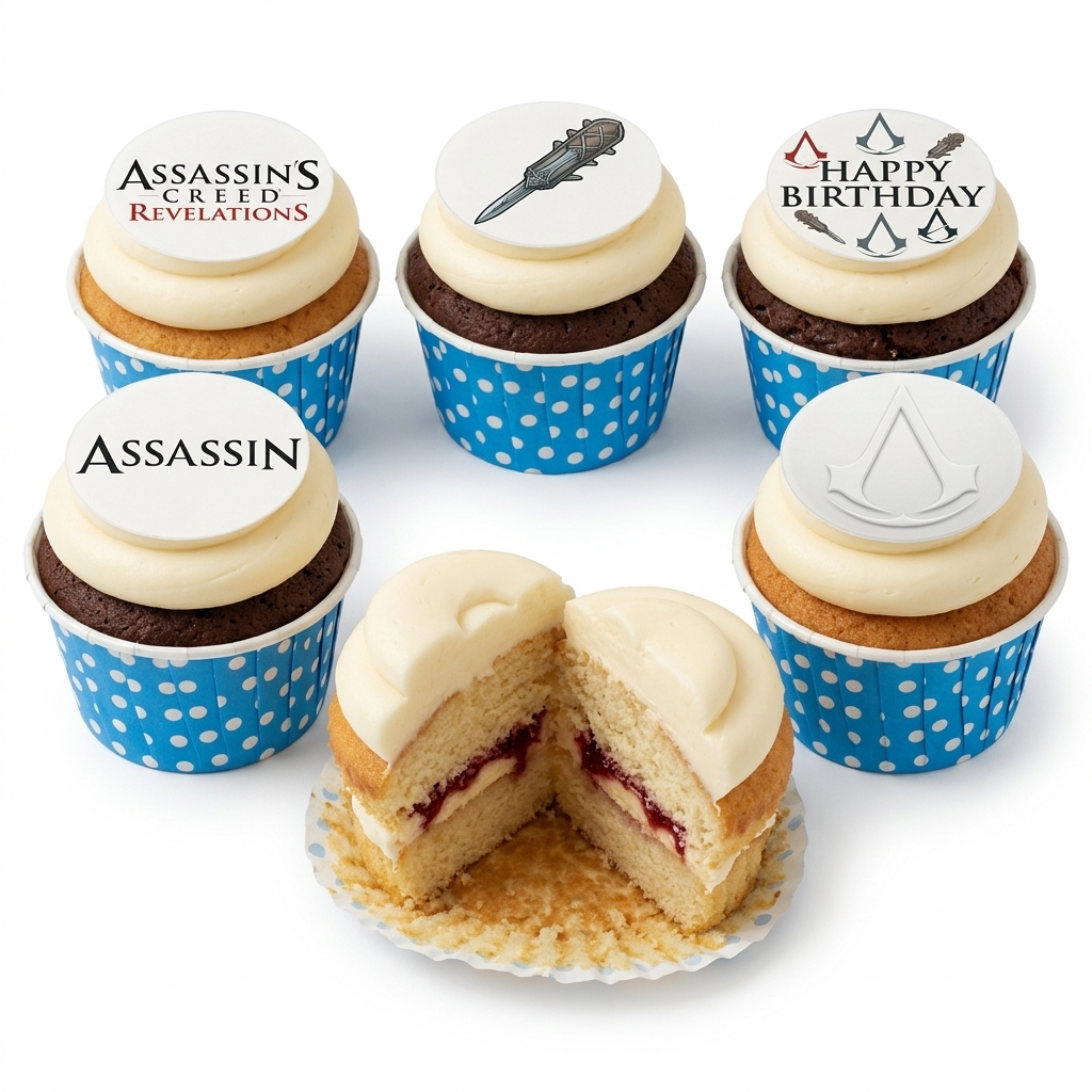 Assassin's Creed Gaming Birthday Cupcakes