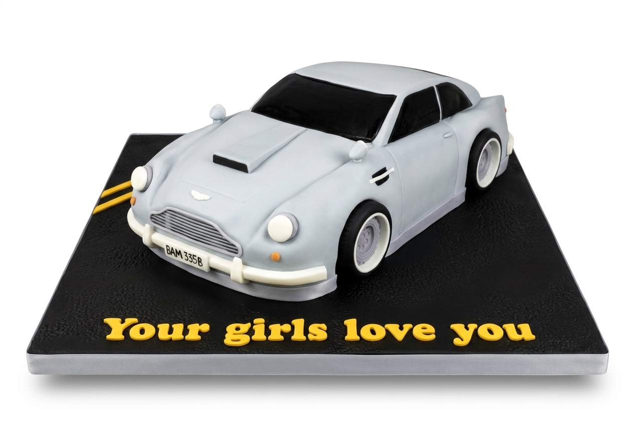 Classic Sports Car Birthday Cake