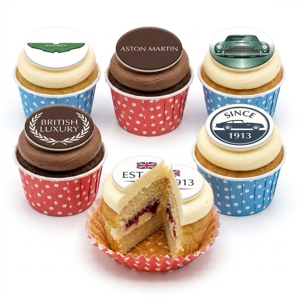 Aston Martin Birthday Cupcakes