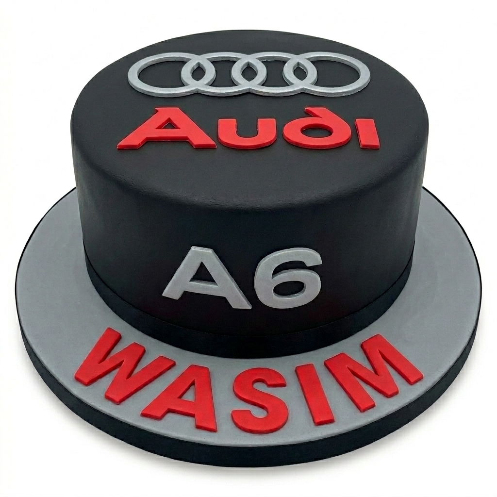 Audi A6 Car Theme Birthday Cake