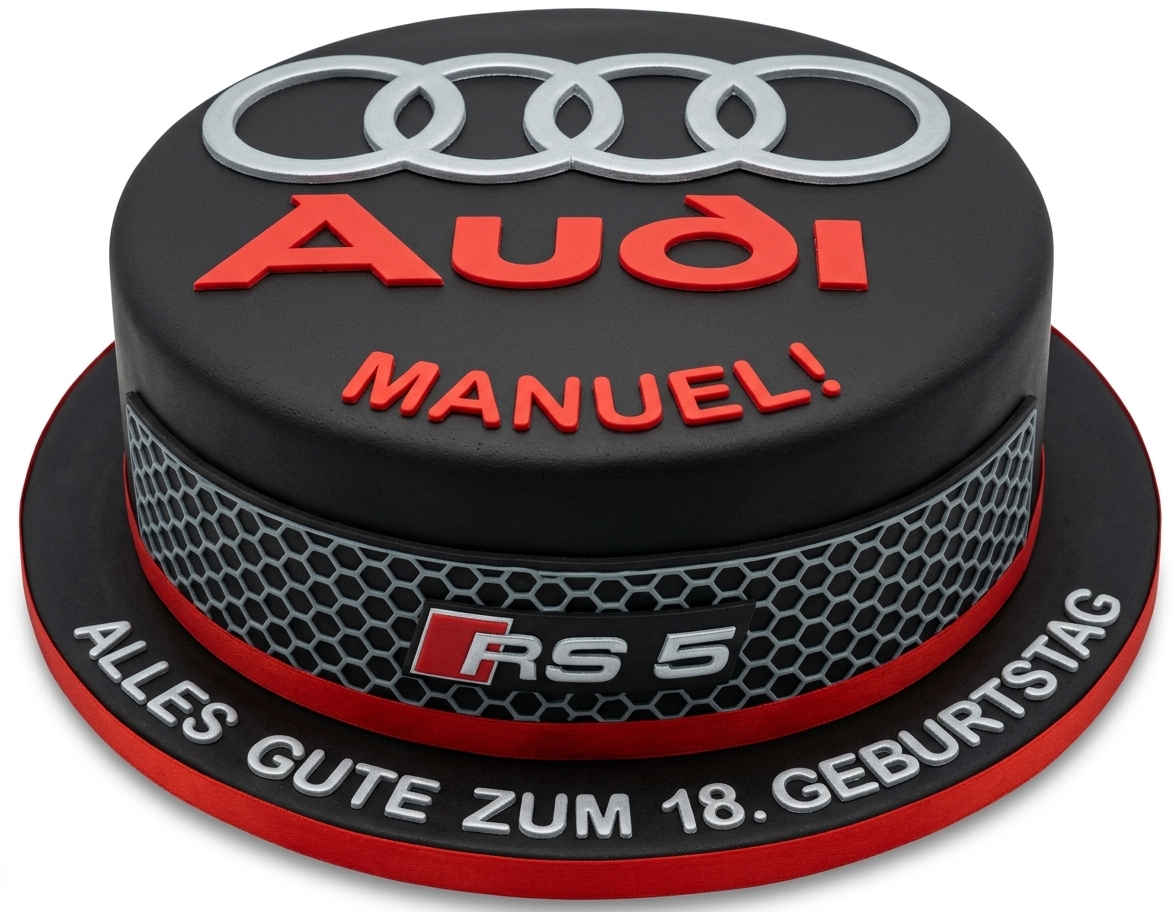 Audi RS 5 Car Theme Birthday Cake