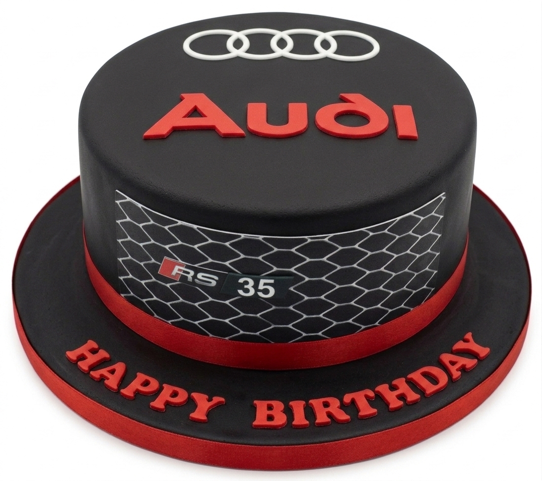 Audi RS Theme Birthday Cake for Men